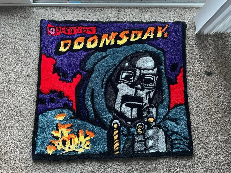Alfombra acolchada MF DOOM, álbum Operation Doomsday, decoración hecha a mano, Madvillain, Doom Foto 4 de 4