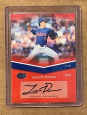 LIAM PETERSON 2025 ONIT Florida Baseball Orange Parallel On Card AUTO # 9/50