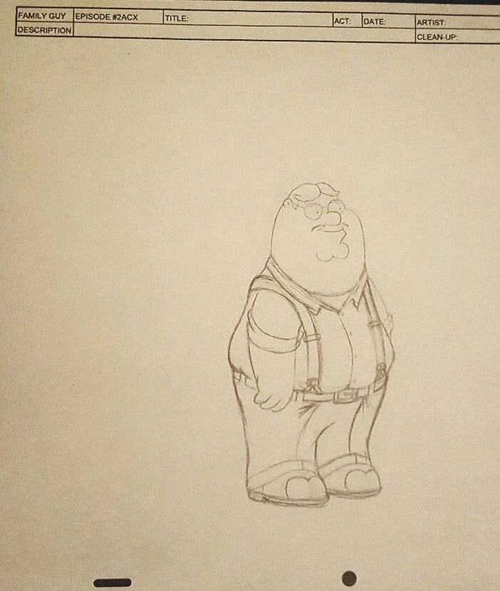 Family Guy Оригинальная Производственная Модель Рисунок 1800-е Питер Гриффит Фокс Студийное Искусство - Изображение 3 из 3