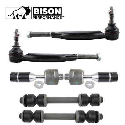 Bison Performance 6pc Front Sway Bar Link Tie Rod End Kit For Chevrolet GMC Saab