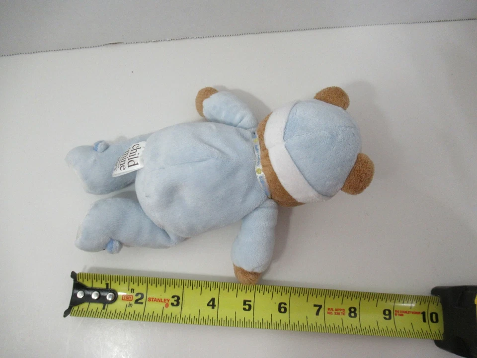 Carters Child Of Mine Peluche Marrón Sonajero Oso Abrazos Azul Pjs Sombrero Zapatillas Foto 3 de 4