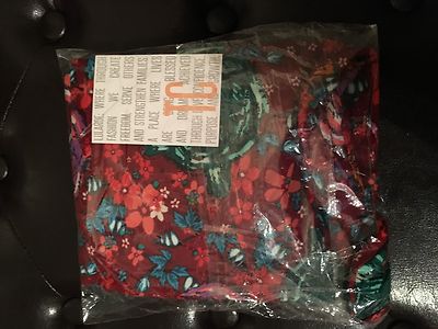 Legging LuLaRoe Vintage TC Tigres Multicolores Sur Fleurs Rouges - BNWT