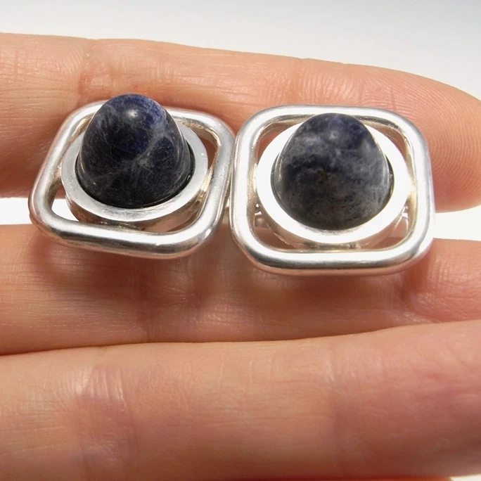 Gemelos plateados vintage con caja gemelos únicos para hombre Foto 4 de 4