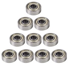 10pcs Metal 606 ZZ 2Z Miniature Deep Groove Shielded Ball Bearings 6x17x6 mm