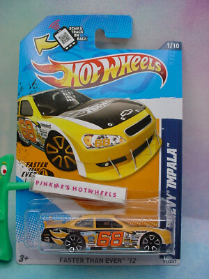 HTF 2012 Hot Wheels 2010 CHEVY IMPALA #91☆yellow;TRAP5☆Faster