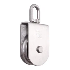 M100 Lifting Single Pulley Roller Loading 3300ibs 304 Stainless Steel Heavy Duty