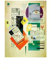 1979 Vintage KANDINSKY "ANIMATED STABILITY" FABULOUS COLOR offset Art Lithograph