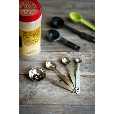 HEAVY DUTY MEASURING SPOONS 4 PIECES STAINLESS STEEL FREE SHIPPING USA ONLY