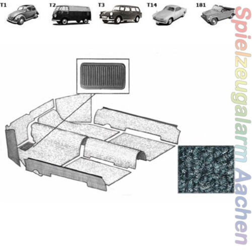 VW Käfer Innenraum Teppich # 534 für T1 8/72» grau von TMI Profi Qualität - Bild 1 von 3