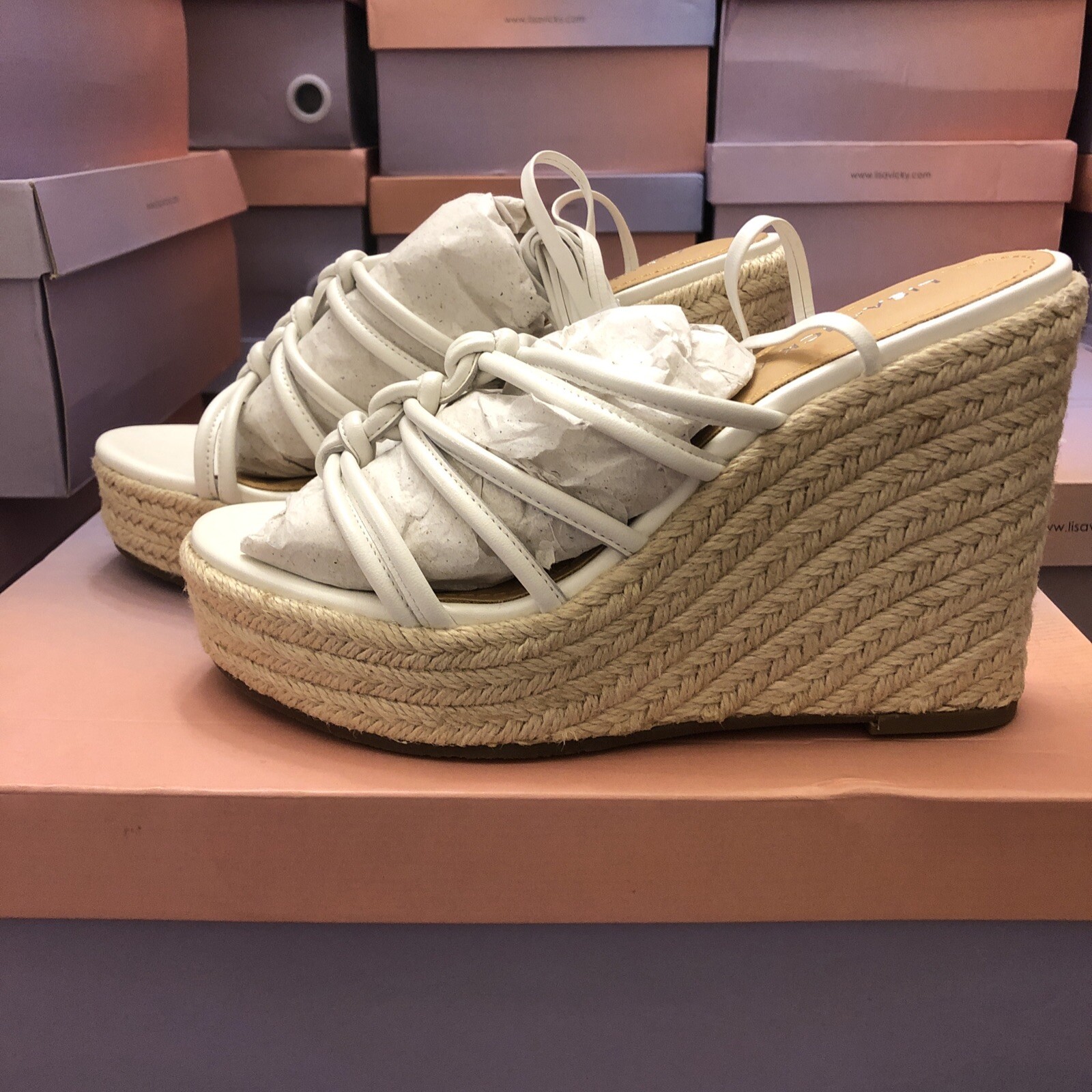 APL Nappa di pecora bianca Lisa Vicky GAZE V taglia 6 5