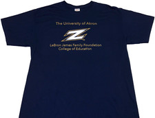 University of Akron Zips College of Education LeBron James Family T-Shirt New XL