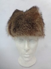 EXCELLENT RACCOON FUR HAT CAP CHILDREN SIZE 21"