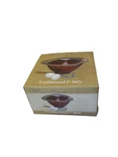 Tumbleweed Pottery Maroon Tan Drip Glaze Mixing Bowl Pour Spout & Handle w/Wisk