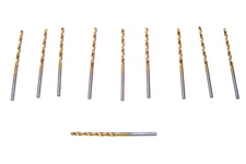 10pc 1/16" Titanium Coated Profesional Twist Drill Bit HSS For Metal 