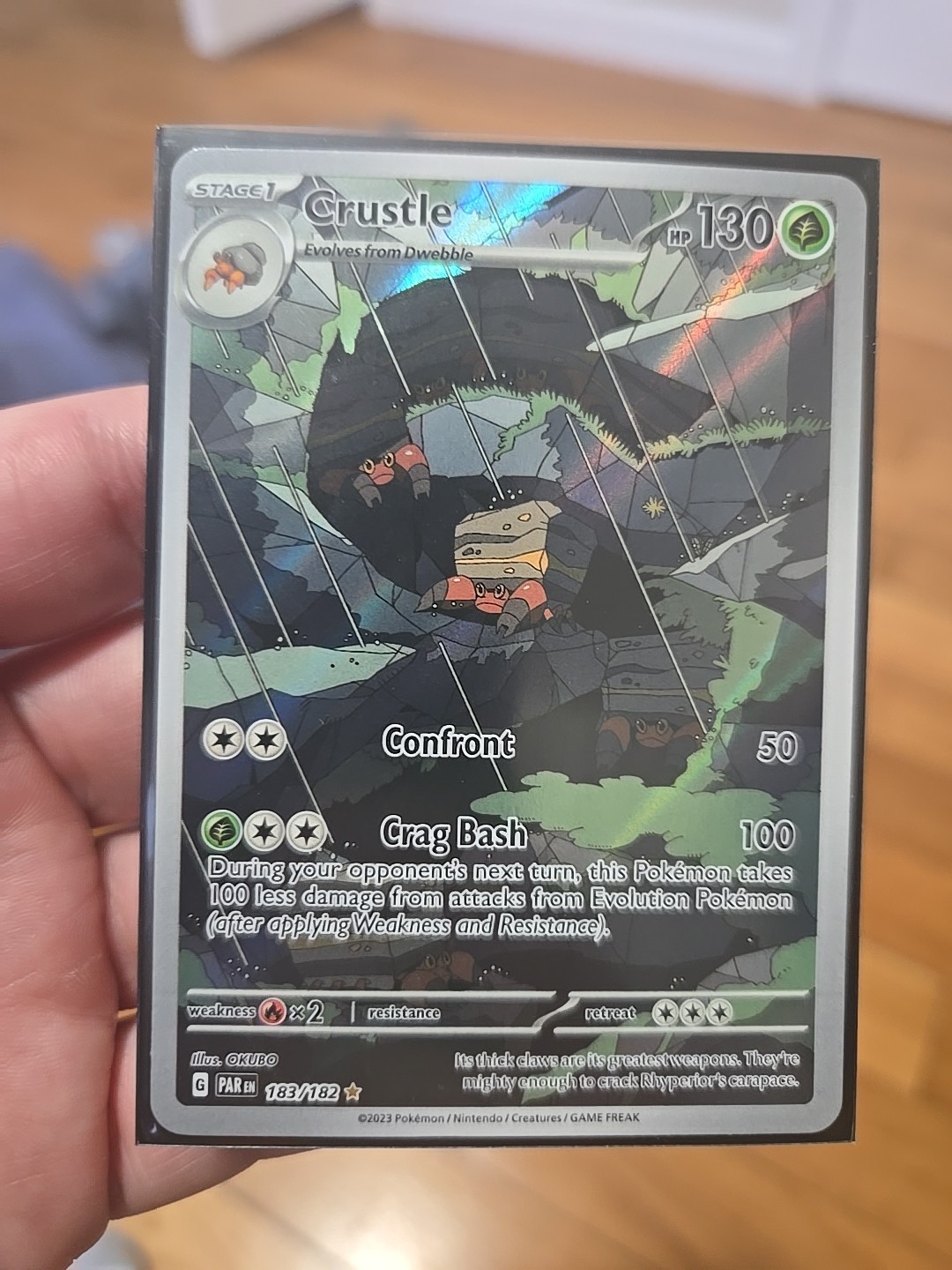 Crustle 183/182 Sv04: Paradox Rift Holo Illustration Rare Pokémon TCG