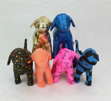 Victoria Secret PINK Lot Of 6 Plush Dog Gold Blue Orange LOVE PINK Victoria's VS