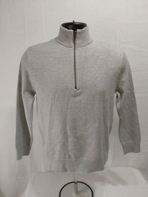 Boys Art Class L (10/12) Heather Gray 1/2 Zip Mock Neck Pullover Sweater