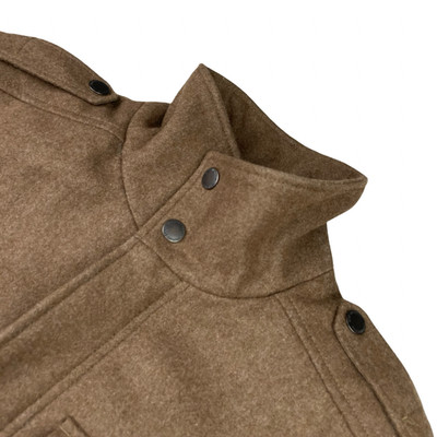 Ben Sherman Men's Wool Blend Full Zip Snap Button Field Jacket Brown   Small