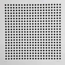 Original HARTMUT B�HM Serigraph Signed Screen Print OpArt Concrete Art 1971
