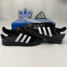 Tenis Adidas Superstar II con cordones para mujer negros zapatos JS4009 dorado en relieve