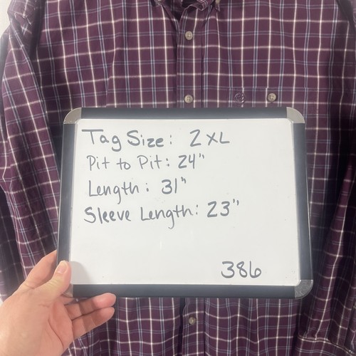 Wrangler George Strait Hemd Herren 2XL burgund/weiß/grau kariert - Bild 2 von 7