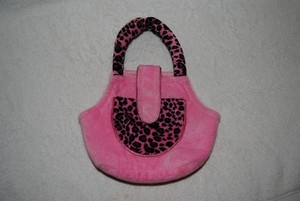 Webkinz Ganz Plush Pet Carrier or Purse Pink Leopard