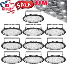 10Pcs 300W UFO LED High Bay Light Shop Lights Warehouse Commercial Lighting Watt