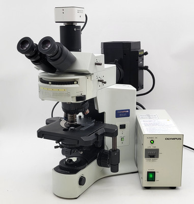 Olympus Microscope BX41 with Fluorescence, Trinocular Head and Camera
