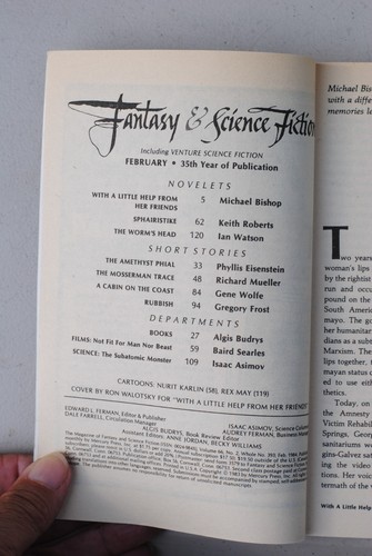 Fantasy & Sccience Fiction full year 1984 Lucius Shepard,Fred Pohl,Stephen King - Picture 5 of 24