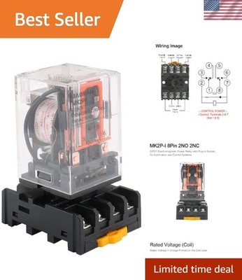 Power Relay Coil DPDT 8 Pin for Automation Control Systems 110VAC