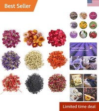 Craft with 9 Bags of Dried Flowers - Lavender, Rose More - Herbal Kit