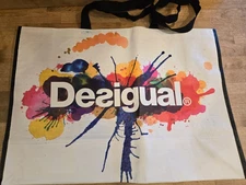 Lot of 9 DESIGUAL Re-Usable Shopping Bag Light & Foldable PVC Eco-Friendly Bag
