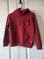 7 For all Mankind Boys L hoodie sweat shirt pocket pullover burgundy
