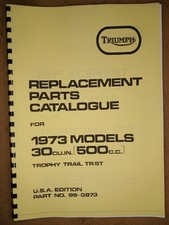 TRIUMPH TR5T TROPHY TRAIL 500cc PARTS BOOK MANUAL - 1973 - TP05