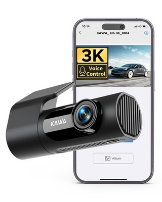 Dash Cam 2K WiFi 1440P Voice Control Night Vision Hidden 24H Parking