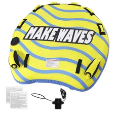 Inflatable Towable Tube for Boating 1-3 Rider w/Bumper Fins Water Sport Ski Tube