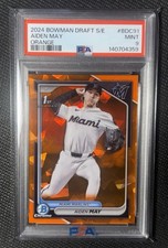 2024 Bowman Draft Sapphire Aiden May 1st Orange /25 #BDC-91 Psa 9