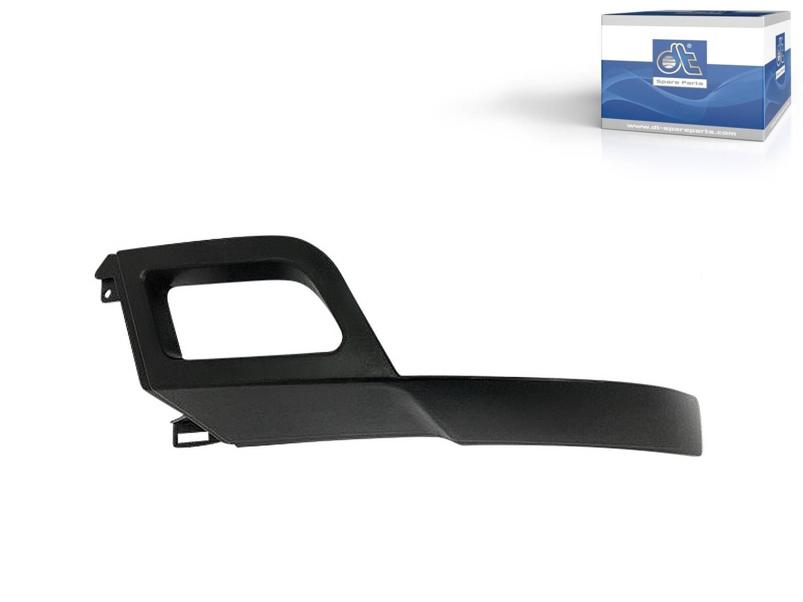 Cache de pare-chocs gauche DT Spare Parts 4.71262 en ABS noir pour camion
