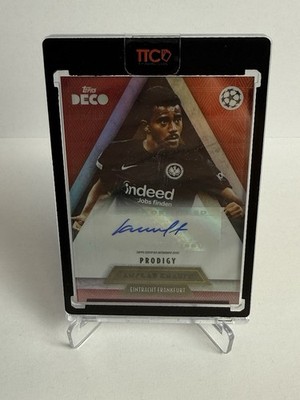 Topps Deco 2022/2023 UCL Ansgar Knauff Prodigy Frankfurt 9/10 Numbered Autograph