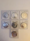 1965-1970 & 1976 Kennedy Silver Half Dollar 40% Silver-(7) Piece Set-SMS & PROOF