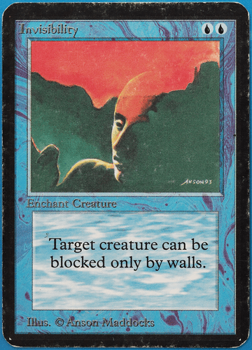 Invisibility Alpha HEAVILY PLD Blue Common MAGIC MTG CARD (ID# 498286) ABUGames
