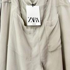 New Zara 129 Limited Edition Flowy Gray Pants Studio Collection XS - Small
