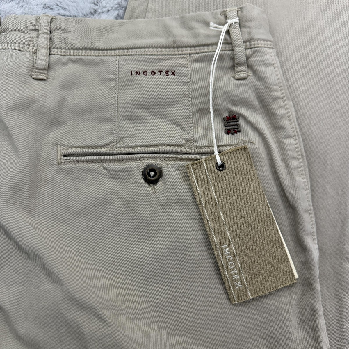 【専用】アウトフィット INCOTEX Pants Mens 33 X 34 Beige Chino Flat Front Canvas Pockets