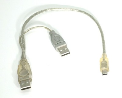 USB PORTABLE Hard Drive Power External Cable A-A Mini-B Portable usb2habmy1
