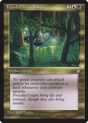 #ad Flooded Woodlands NM M Ice Age Multicolor Enchantment Mtg Magic English Regular $2.28
