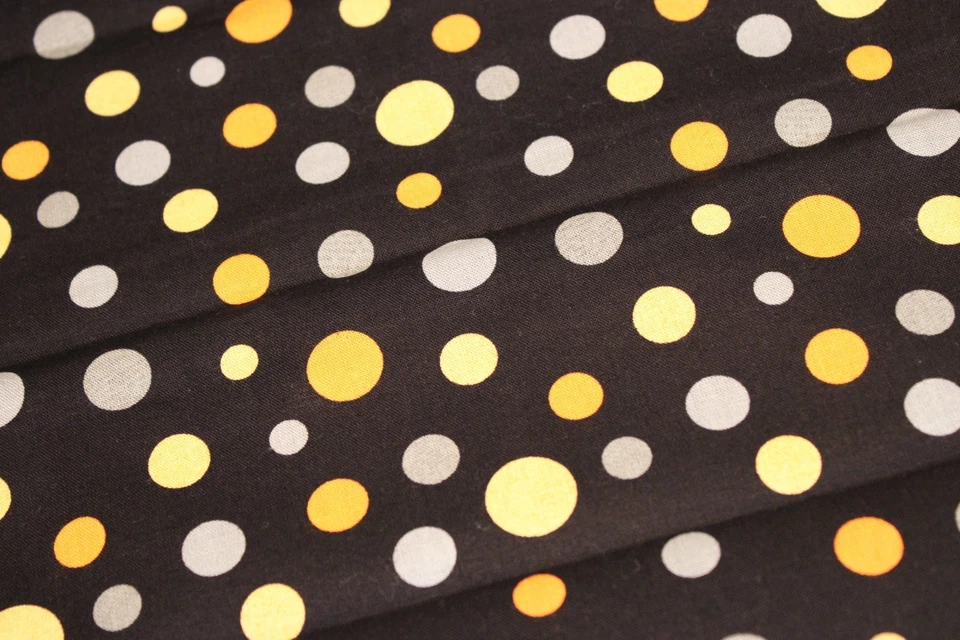 Witchy Studio E Cotton Fabric Black with Polka Dots 18x44 - Image 4 of 4