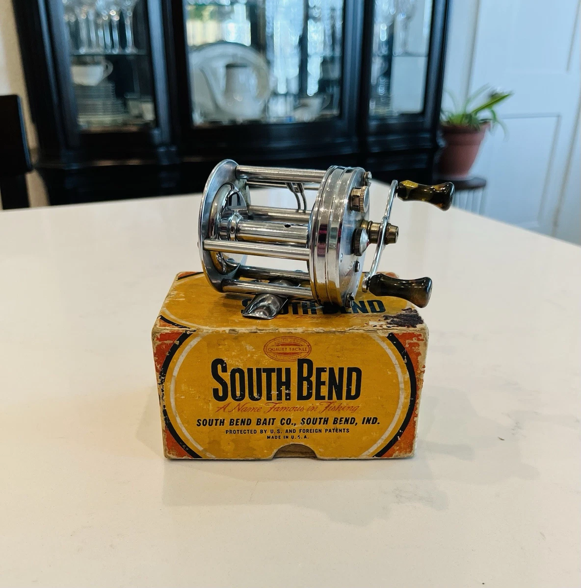 Moulinet Pêche Vintage South Bend 135 - Modèle Spin Cast Collector - États-Unis