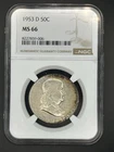 1953 D Franklin Half Dollar NGC MS66