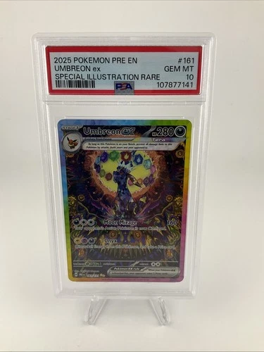 2025 Pokemon PRE EN Special Illustration Rare #161 Umbreon ex PSA 10 GEM MINT