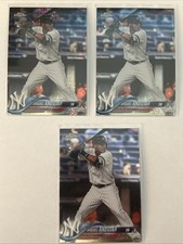 3 Card Miguel Andujar 2018 Topps Chrome Rookie Lot Base, Refractor, & Prism